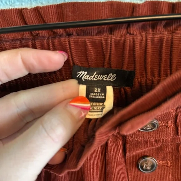 Madewell buttonfront paper bag skirt - Picture 2 of 4